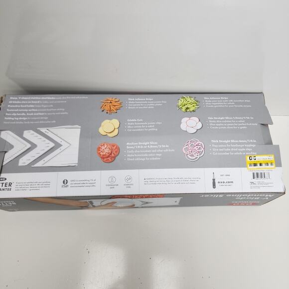 OXO V-Blade Mandoline ABS & Stainless Steel 4 Blades Vegetable & Potato Slicer - Picture 4 of 6